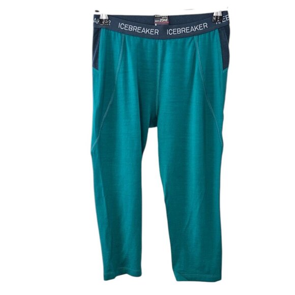 Icebreaker Pants - Icebreaker Merino Womens Bodyfit Zone, Wool, Cropped Baselayer Leggings, Size S